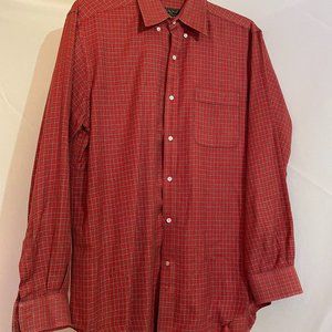 Bobby Jones Collection, Medium, Long sleeve shirt, red, multi color print